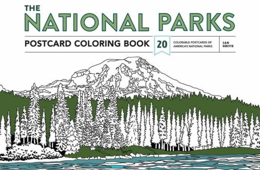 Book cover of: National Parks Postcard Coloring Book. By: Ian Shive