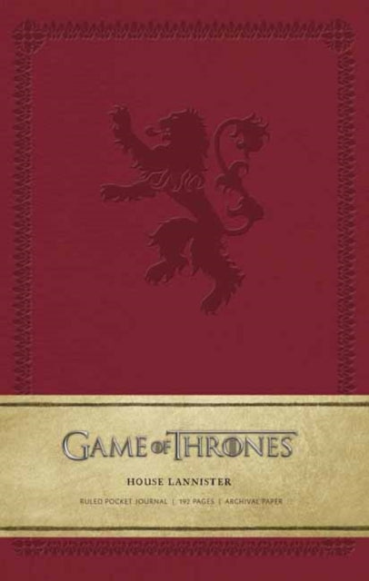 Book cover of: Game of Thrones: House Lannister Ruled Pocket Journal