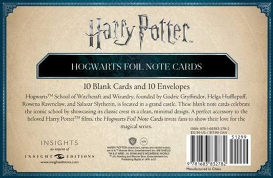 Book cover of: Harry Potter: Hogwarts Foil Note Cards