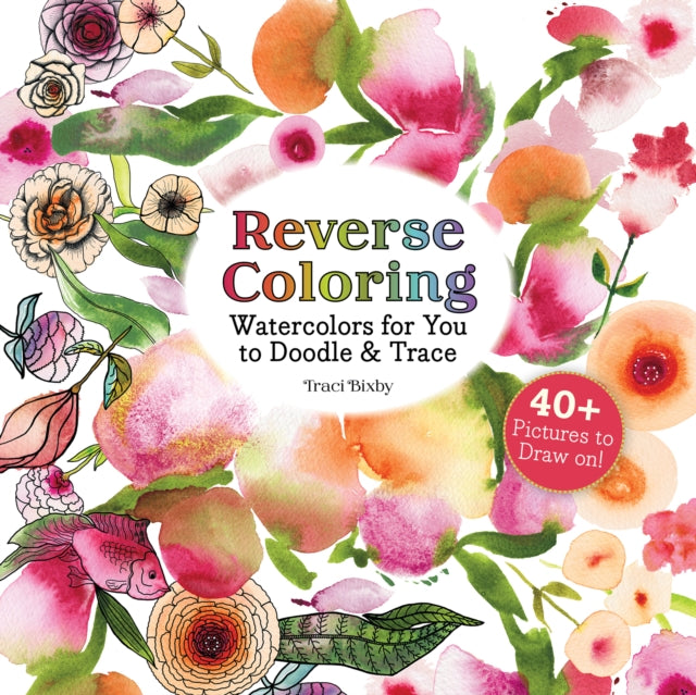 Reverse Coloring Watercolors for You to Doodle & Trace