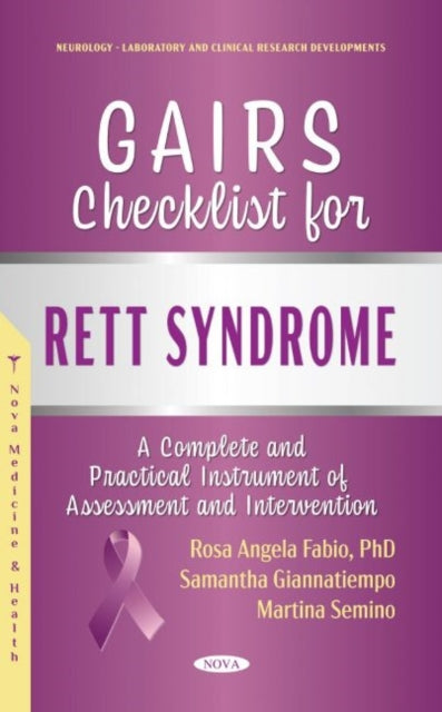 Book cover of: GAIRS Checklist For Rett Syndrome. By: Rosa Angela Fabio