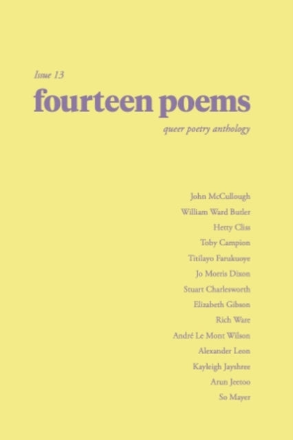 Book cover of: fourteen poems issue 13: a queer poetry anthology