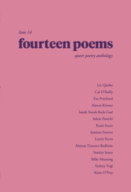 Book cover of: fourteen poems issue 14: a queer poetry anthology