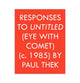 Book cover of: Responses to Untitled (Eye with Comet) (c.1985) by Paul Thek