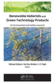 Book cover of: Renewable Materials and Green Technology Products. By: Shrikaant Kulkarni
