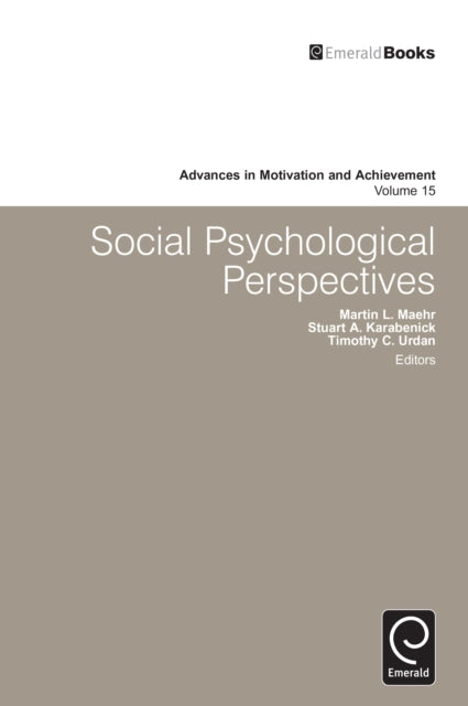 Book cover of: Social Psychological Perspectives. By: Martin L. Maehr