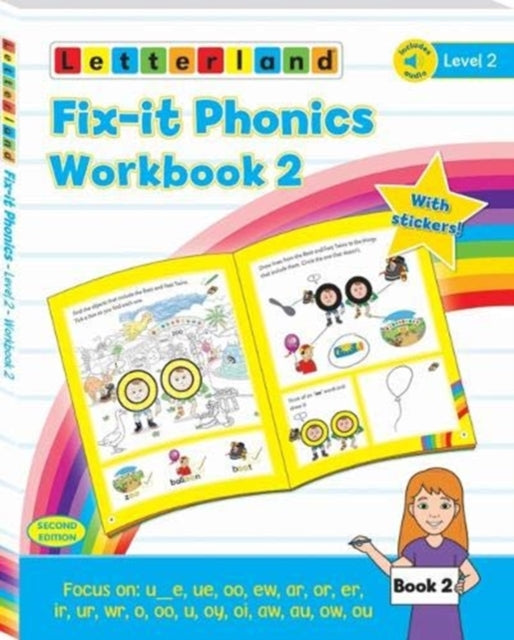 Book cover of: Fix-it Phonics - Level 2 - Workbook 2 (2nd Edition)
