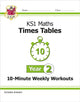 Book cover of: KS1 Year 2 Maths Times Tables 10-Minute Weekly Workouts
