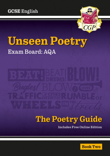 Book cover of: GCSE English AQA Unseen Poetry Guide - Book 2 includes Online Edition