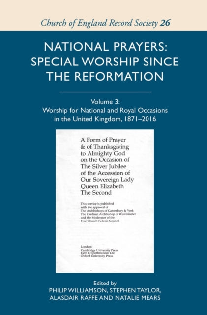 Book cover of: National Prayers: Special Worship since the Reformation. By: Philip Williamson