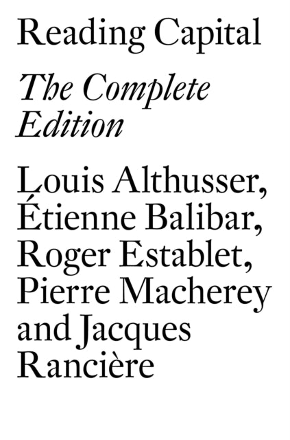 Book cover of: Reading Capital. By: Louis Althusser