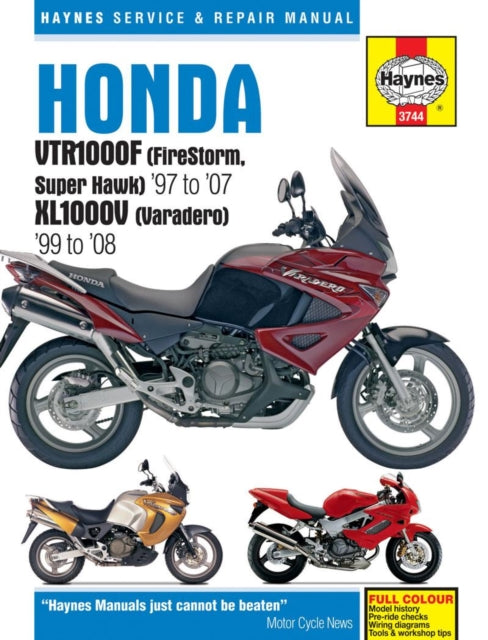 Book cover of: Honda VTR1000F (FireStorm, Super Hawk) (97 - 07) & XL1000V (Varadero) (99 - 08) Haynes Repair Manual. By: Max Haynes