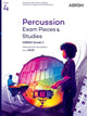 Book cover of: Percussion Exam Pieces & Studies, ABRSM Grade 4