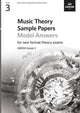Book cover of: Music Theory Sample Papers Model Answers, ABRSM Grade 3