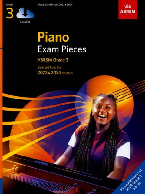 Book cover of: Piano Exam Pieces 2023 & 2024, ABRSM Grade 3, with audio