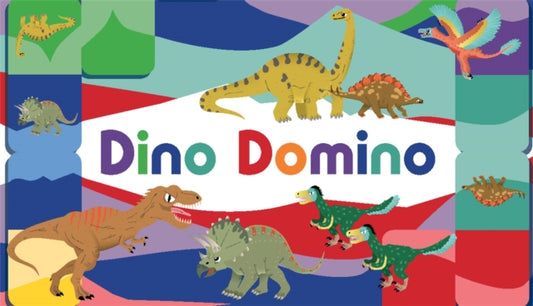 Book cover of: Dino Domino. By: Caroline Selmes