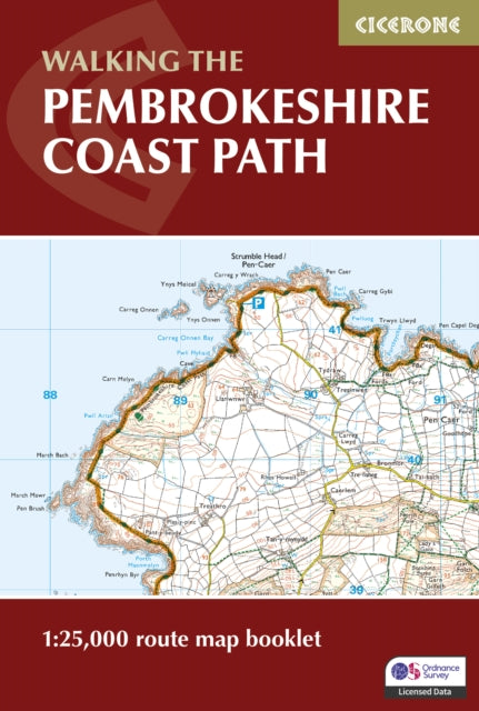 Book cover of: Pembrokeshire Coast Path Map Booklet. By: Dennis Kelsall
