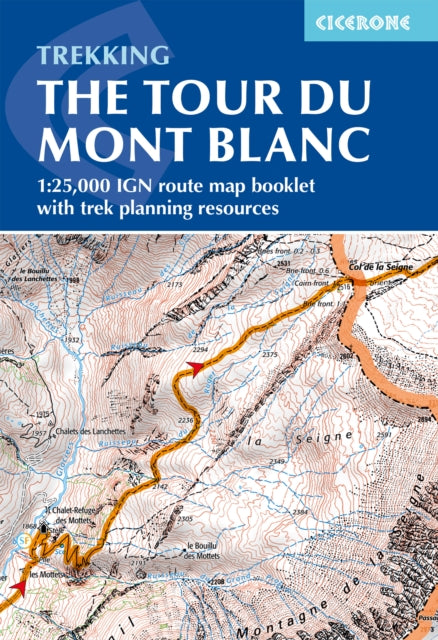 Book cover of: Tour du Mont Blanc Map Booklet. By: Kev Reynolds