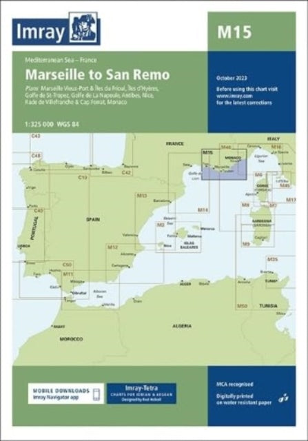 Book cover of: Imray Chart M15