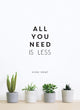 All You Need is Less, Minimalist Living for Maximum Happiness 9781786857668 Vicki Vrint