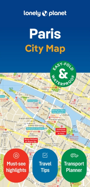 Book cover of: Lonely Planet Paris City Map. By: Lonely Planet