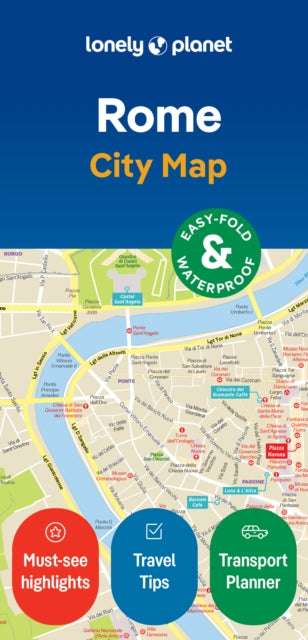 Book cover of: Lonely Planet Rome City Map. By: Lonely Planet