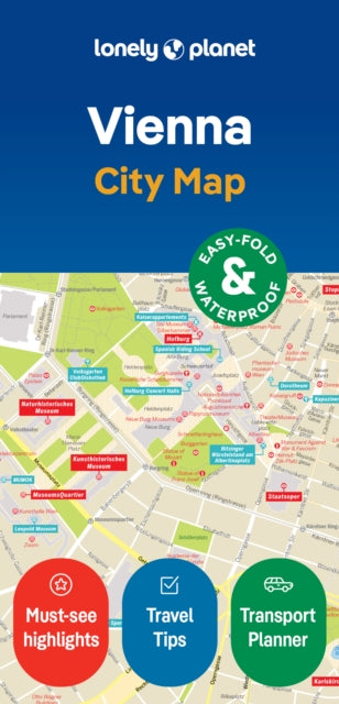 Book cover of: Lonely Planet Vienna City Map. By: Lonely Planet