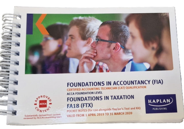 Book cover of: FTX - FOUNDATIONS IN TAXATION (FA18) - POCKET NOTES