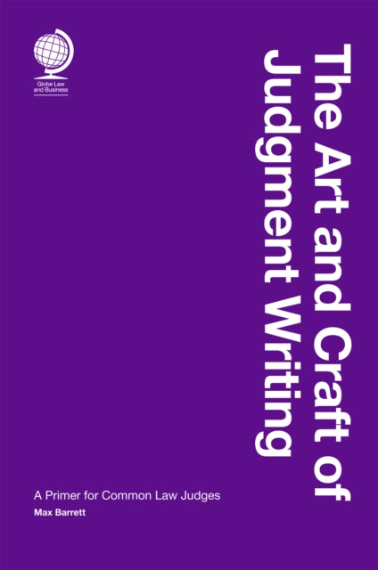 Book cover of: Art and Craft of Judgment Writing. By: Max Barrett