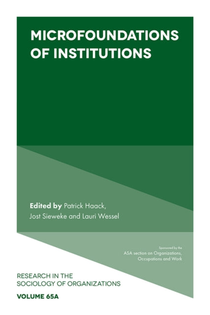 Book cover of: Microfoundations of Institutions. By: Patrick Haack