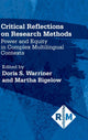 Book cover of: Critical Reflections on Research Methods. By: Doris S. Warriner