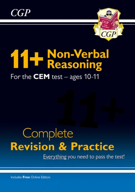 11+ CEM Non-Verbal Reasoning Complete Revision and Practice - Ages 10-11 (with Online Edition) 9781789085983 CGP Books