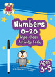Book cover of: Numbers 0-20 Wipe-Clean Activity Book for Ages 3-5 (with pen)