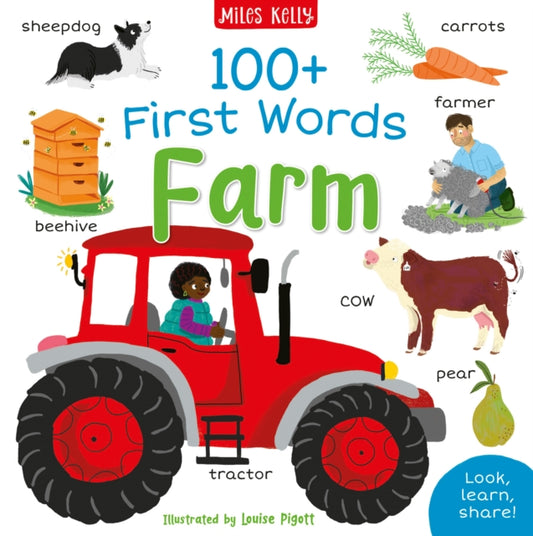 Book cover of: 100+ First Words: Farm. By: Amy Johnson