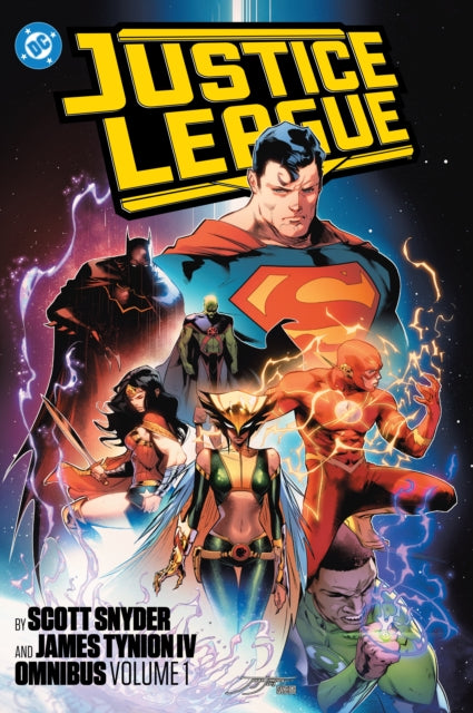 Book cover of: Justice League by Scott Snyder and James Tynion IV Omnibus Vol. 1. By: Scott Snyder
