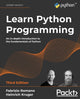 Book cover of: Learn Python Programming. By: Fabrizio Romano