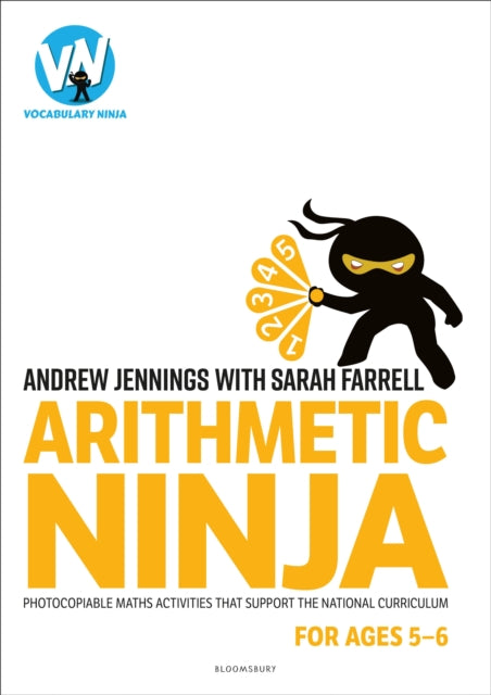 Book cover of: Arithmetic Ninja for Ages 5-6. By: Andrew Jennings