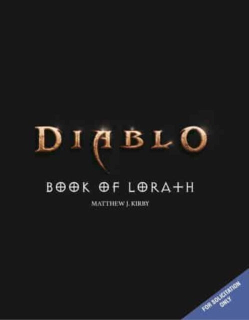 Book cover of: Diablo: Book of Lorath. By: Kirby, Matthew J.
