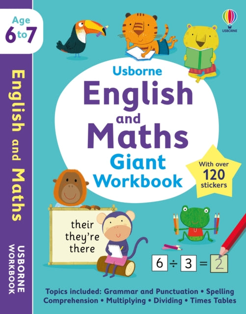 Book cover of: Usborne English and Maths Giant Workbook 6-7