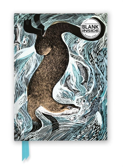 Angela Harding: Fishing Otter (Foiled Blank Journal) 9781804175231 Flame Tree Studio