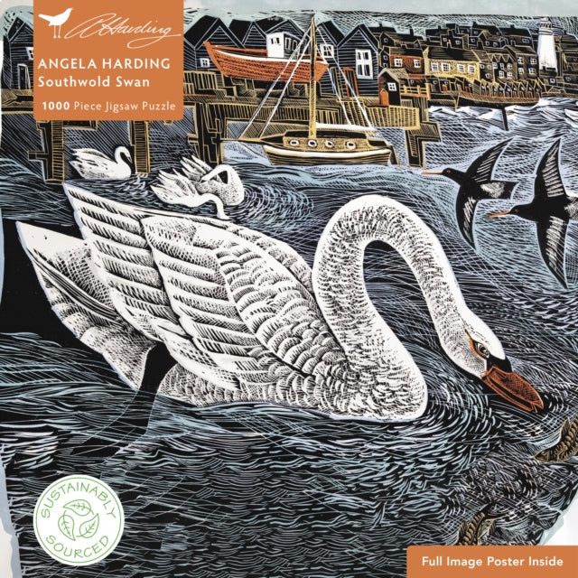 Book cover of: Adult Sustainable Jigsaw Puzzle Angela Harding: Southwold Swan