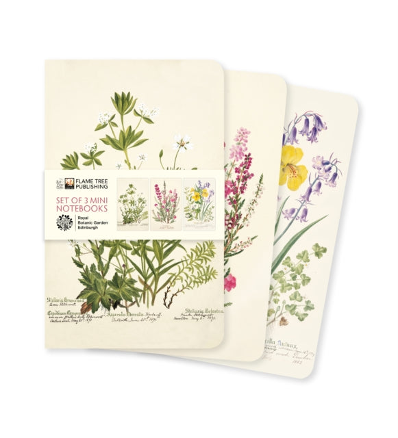 Book cover of: Royal Botanic Garden Edinburgh Set of 3 Mini Notebooks. By: Flame Tree Studio