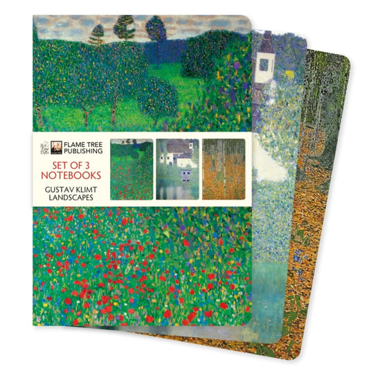 Book cover of: Gustav Klimt: Landscapes Set of 3 Standard Notebooks. By: Flame Tree Studio
