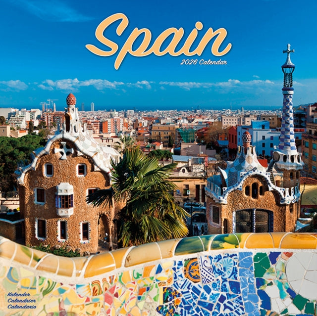 Book cover of: Spain Calendar 2026  Square Space Wall Calendar - 16 Month