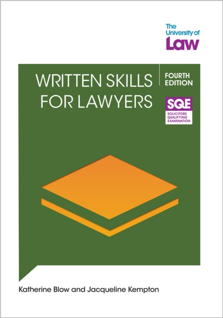 Book cover of: SQE2 - Written Skills for Lawyers 4e