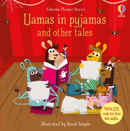 Book cover of: Llamas in Pyjamas and other tales. By: Lesley Sims