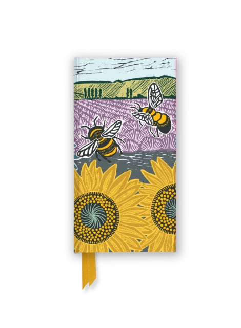 Book cover of: Kate Heiss: Sunflower Fields (Foiled Slimline Journal). By: Flame Tree Studio