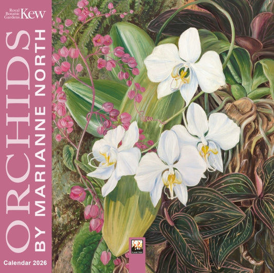 Book cover of: Kew Gardens: Orchids by Marianne North Mini Wall Calendar 2026 (Art Calendar)