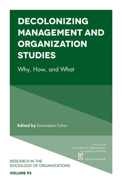 Book cover of: Decolonizing Management and Organization Studies