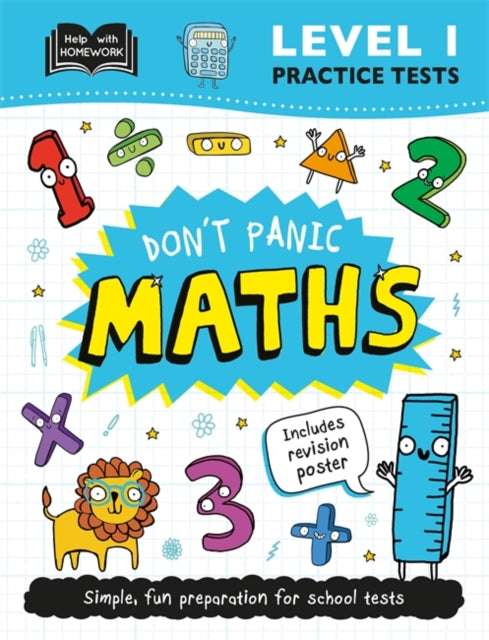 Book cover of: Level 1 Practice Tests: Don't Panic Maths